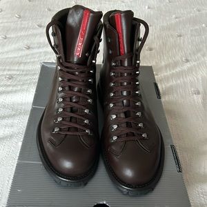 Prada laced up boots